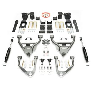 2019-PRESENT GM1500 4/6 LOWERING KIT W/ HELPER BAGS (SINGLE CAB)