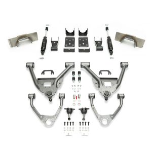 2014-2018 GM1500 (ALUMINUM/STAMPED) 5/7 LOWERING KIT SINGLE CAB W/ WELD ON C-NOTCH