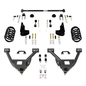 (PRE-SALE) 2014-2018 GM 1500 SUV 3/5 Lowering Kit With Track Bar (Aluminum/Stamped Steel)